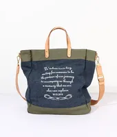 Sac fourre-tout en toile personnalisable avec motif de lettres, grande capacité, à porter à la main ou à l'épaule, idéal pour les trajets quotidiens et les courses