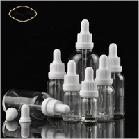 Compte-gouttes inviolable blanc/noir avec pipette en caoutchouc pour flacon en verre