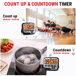 Minuteur de cuisine numérique avec horloge - Product Image 6