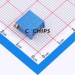 Resistencia Ajustable/Potenciómetro 3296X-501, Componente de Orificio Pasante (THT)-3P, 9.5x4.8mm, Resistencia de 500 Ohmios, 10%, 500mW, 250ppm ℃ - Product Image 1