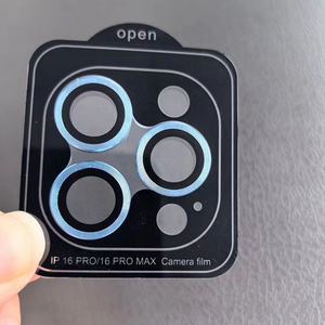 Protector <span class=keywords><strong>de</strong></span> lente <span class=keywords><strong>de</strong></span> cámara <span class=keywords><strong>de</strong></span> vidrio templado <span class=keywords><strong>de</strong></span> metal individual para iPhone 16 Pro Max 15 14 13 con placas <span class=keywords><strong>de</strong></span> localización - Product Image 4