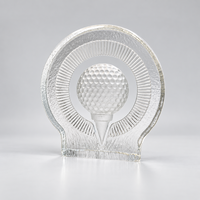Trophée Sportif en Cristal Transparent Personnalisé en Forme Humaine – Gravure Personnalisée pour la Reconnaissance des Champions de Tournoi et des Athlètes