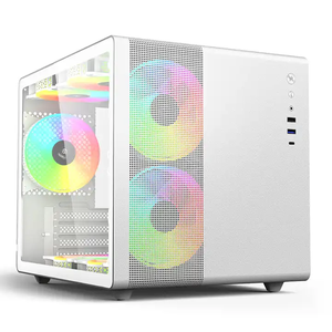 Casero lado completo de vidrio templado Mid Tower Computer Desk Case Micro ATX Gaming Case con tipo C para aplicaciones de escritorio - Product Image 1