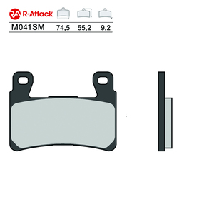 ผ้าเบรกมอเตอร์ไซค์ R-Attack M041SM ขนาด 74.5x55.2x9.2 มม. แบบ Sintered สำหรับล้อหน้า ได้รับการรับรองมาตรฐาน R90 ผลิตจากทองแดง - Product Image 1
