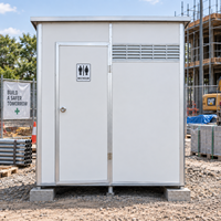 Unité de salle de bain modulaire double préfabriquée, cabine de toilettes portable, salle de bain autonome pour chantier de construction
