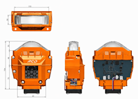 Module LED 12V DIY Auto 72W avec puce CSP Premium RCD, ventilateur turbo haute vitesse, coupure plate RHD, boîtier orange Bi-LED pour conduite à droite