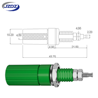 Connecteur de borne de liaison JZDZ 4MM, borne de liaison 4mm, prise banane à monter sur panneau, 5 couleurs, 30Vac-60Vdc/Max.19A J.50006