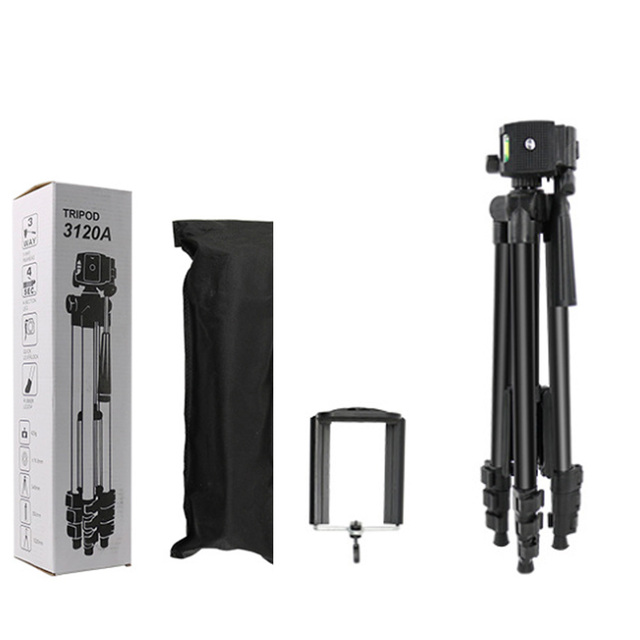 Professional Aluminium Tripod 3120 Digital Camera DSLR Smart Phone Tripod Mobile Phone Stand