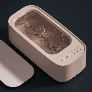 Ultrasonic Cleaner 0.3L <b>Plastic</b> Touch Control 45kHz Household Jewelry <b>Glasses</b> Cleaning Device - Product Image 4