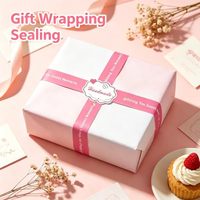 Meilleures ventes : 500 autocollants roses « Wishing You Sweet Moments » pour emballage de gâteaux et pâtisseries