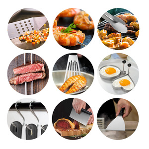 Bbq Tool Set 6 Piece Grilling Accessories Multipurpose Outdoor Cooking Tools For Flipping And Serving - Product Image 1