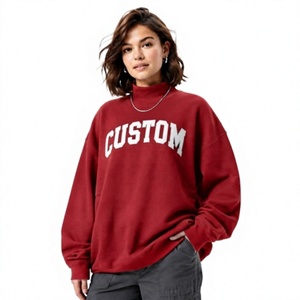 <span class=keywords><strong>Felpa</strong></span> casual personalizzabile <span class=keywords><strong>da</strong></span> <span class=keywords><strong>donna</strong></span>, oversize, con collo alto, in pile, lavorata a maglia, comoda e leggera, per l'uso quotidiano a <span class=keywords><strong>casa</strong></span>. - Product Image 1