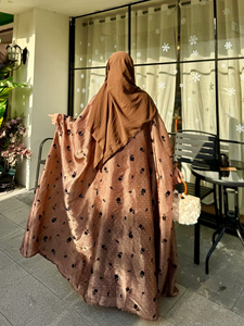 LEDUO Luxury Embroidered Crystal Cape Cardigan Islamic Dubai <b>Kaftan</b> for women kimono Two Piece Abaya - Product Image 3