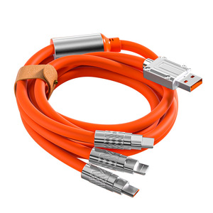 Cable de Carga Rápida 3 en 1 de 120W 6A, Cable USB Tipo-C Universal para Teléfono Celular, Longitud de 1.2m - Product Image 2