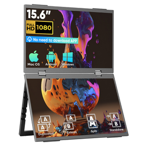 15.6 inch 1080p ba màn hình di động với Loại C giao diện không có cài đặt trình điều khiển cần thiết kép được xây dựng trong VESA gấp đứng - Product Image 1