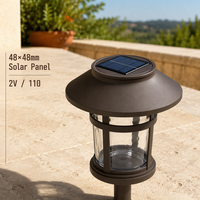 Lampe solaire de jardin en plastique marron, SMD LED 10LM, blanc chaud 3000K, lampe à piquet pour allée, batterie 700mAh, 43,6 cm