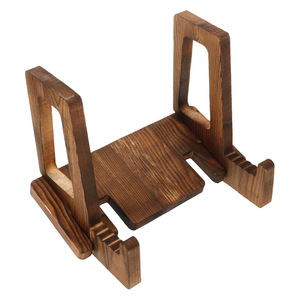 Solid Wood Recipe <b>Rack</b> 1 Tier Adjustable Desktop Storage For Books <b>Kitchen</b> Bedroom Use - Product Image 2