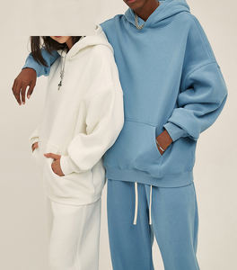 Ensemble de sweat-shirts pour hommes en coton doux avec impression de logo personnalisé, 350GSM, certifié OEKO-TEX, de haute qualité, ensemble de sweat-shirts pour hommes personnalisé - Product Image 2