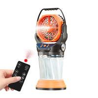 Ventilateur Brumisateur Électrique Portable à Quatre Vitesses avec Tête Oscillante et Lumière, 15000 mAh, Ventilateur de Climatisation Domestique