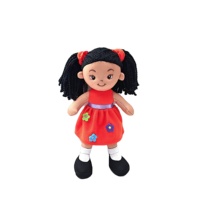 Jouet en peluche personnalisé de 28 cm, magnifique poupée en peluche, bébé fille noire, poupées en tissu, poupée américaine
