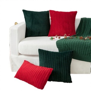 Custom Design Solid Supersoft Faux Fur Handmade Embroidered Modern <b>Christmas</b> Home Hotel <b>Throw</b> Pillow Cushion Cover Zipper - Product Image 3