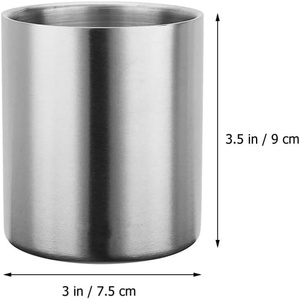 Không thể phá vỡ đôi tường thép không gỉ cốc cắm trại cốc cà phê matt hoàn thành thép không gỉ 300ml cốc cà phê mà không cần xử lý - Product Image 5