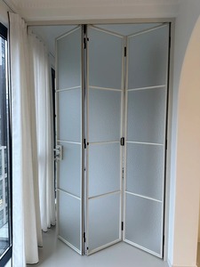 Puertas Plegables de Aluminio Modernas, Impermeables, con Vidrio Low-E, Personalizadas, <span class=keywords><strong>Tipo</strong></span> Acordeón, para Entrada, Cocina Exterior, Villa, Hotel - Product Image 6