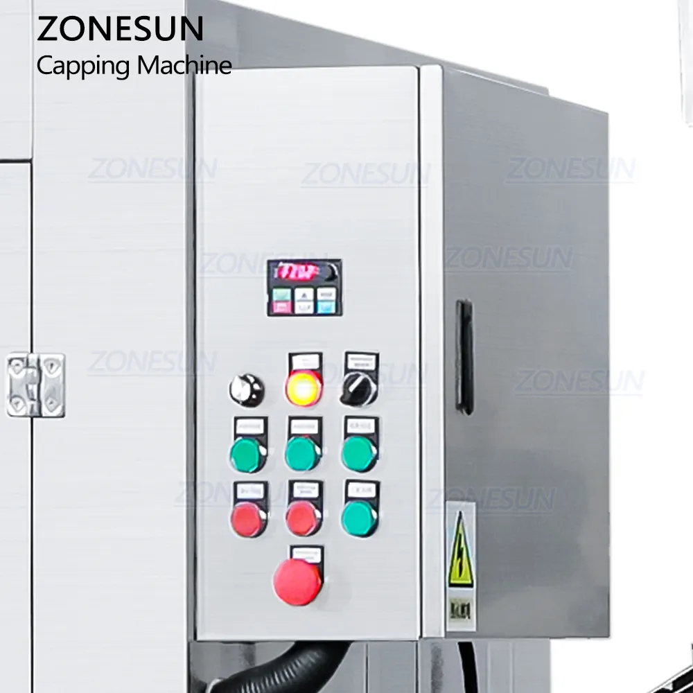 Zonesun ZS-XG440K hoàn toàn tự động 8 đầu quay tốc độ cao chai rượu vang nút chai đóng nắp máy ép