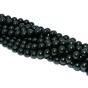 Wholesale Natural Black Jet Coral 6/8/10mm round Loose Gemstone Beads for DIY Jewelry Making in Stone Beads Category