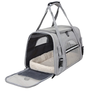 Nouveau Sac de Transport pour Chien Portable Confortable Minimaliste à Bandoulière, Sac de Transport pour Animaux de Compagnie à Parois Souples, Respirant, Durable, Pliable, en Polyester, Fermeture Éclair, Solide - Product Image 2
