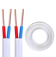 BVVB Flaches PVC-Hauskabel 2x1,5-10mm² Kupferleiter Elektrokabel für Oberflächenverlegung und Gebäudeinstallation