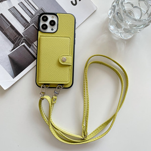 Coréen populaire carte sac sangle téléphone étui pour iPhone15Pro max téléphone étui femmes sac à <span class=keywords><strong>bandoulière</strong></span> en cuir étui de téléphone pour <span class=keywords><strong>iPhone</strong></span> 11 - Product Image 6