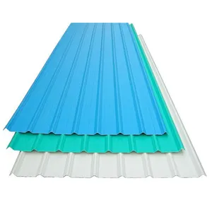 0.18 1mm Fiber Upvc Vert Plastique Pvc Ondulé Zincalume Feuilles De Toiture