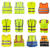 Пользовательские Hi Vis ANSI класс 2 многокарманный защитный жилет с индивидуальным логотипом Водонепроницаемые Светоотражающие Полоски для строительной спецодежды