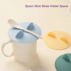 ฝาปิดแก้วซิลิโคนกันรั่วและกันฝุ่นลายหูแมวน่ารักขายดี - Product Image 4