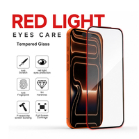 Protector de Pantalla de Lujo Transparente 9H con Cobertura Total Anti-Rayones, Convertidor de Luz Roja, Terapia de Protección Ocular para iPhone 17E