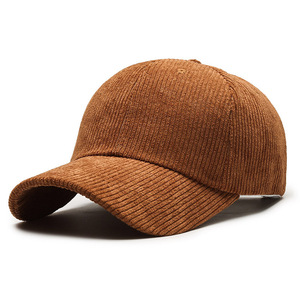 Cappellino da Baseball in Pana Morbida Calda Stile Retrò Unisex Leggero Lunga Durata Visiera Curva Senza Struttura Traspirante OEM ODM Ingrosso - Product Image 1