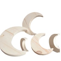 Cube en bois personnalisable ornements de bureau porte-cartes de visite maison en bois inachevée