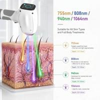 Machine d'épilation au laser à diode 3000W 808nm, Depiladora Laser Professionnelle, 4 longueurs d'onde 755 808 940 1064nm, refroidissement par glace