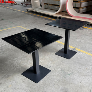 Nhân Tạo Rắn Bề Mặt Đá Gấp Bàn Ăn Bằng Đá Cẩm Thạch Màu Đen Vuông Thức Ăn Nhanh Đồ Nội Thất Bảng - Product Image 4