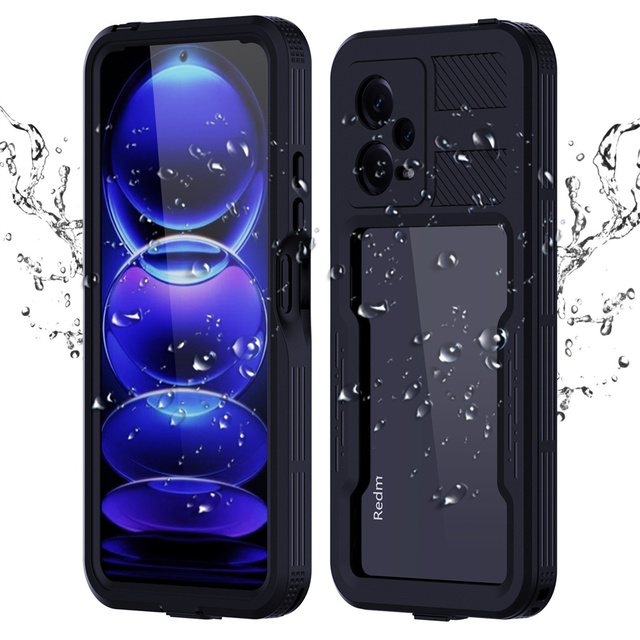 GSCASE Dustproof IP68 Waterproof Certified 360 Protect Full Cover Cell Phone Cases for Xiaomi Redmi Note 12 Pro 5G Back Cover