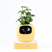 Robot intelligent et moderne pour plantes, avec capteur, arrosage automatique, hydroponique, rechargeable par USB, interaction faciale, pour la maison et le bureau