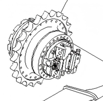 Conjunto de Transmisión Final Komatsu D31EX-21 D31PX-21 D37EX-21 D37PX-21, Pieza para Bulldozer 11Y-27-10301 11Y-27-10401, Motor Hidráulico de Traslación - Product Image 3