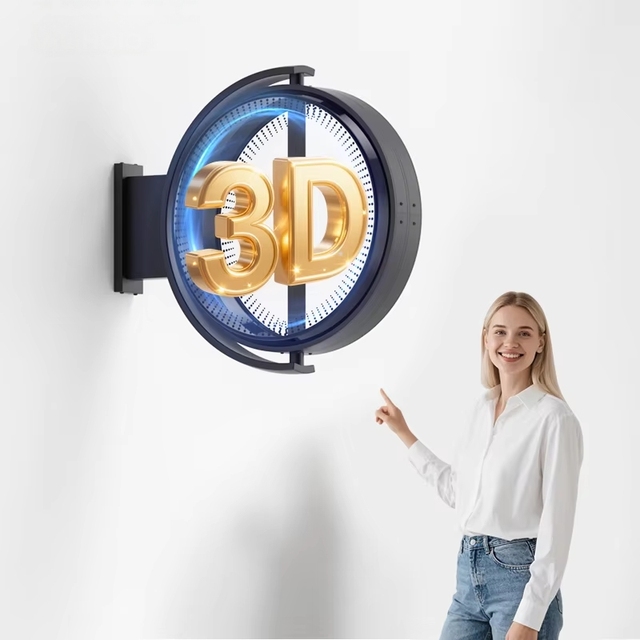 Dual Sided LED Sign Board Holographic Fans Light Box for Indoor/Outdoor Use Education Storefronts Showrooms-OEM Supply 1 Year