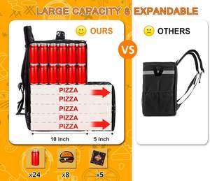 Bolsa Térmica Reutilizable para Entrega de Comida, Bolsa de Reparto de Pizza para Restaurantes y Servicios de Catering - Product Image 2