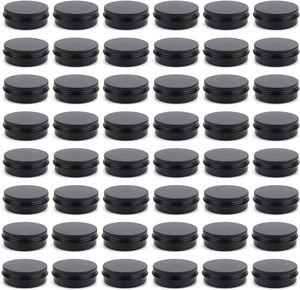 Conteneur et pot en aluminium noir mat VANTUR pour soins de la peau, huile à barbe et cire pour cheveux - Tailles de 5g à 250g - Product Image 1