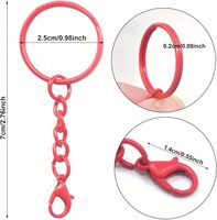 Attaches-clés colorées en vrac, fermoirs mignons couleur bonbon, anneaux fendus pour breloques de sac DIY, accessoires pour porte-clés et cordons