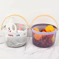 Panier à fruits en métal durable multifonctionnel pour cuisine domestique Panier de rangement en fer à mailles écologique