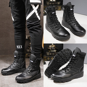 <span class=keywords><strong>Bottes</strong></span> tactiques d'extérieur pour hommes et femmes, livraison directe d'usine, noires, montantes, ultra-légères, respirantes, en microfibre, pour le commerce transfrontalier - Product Image 3