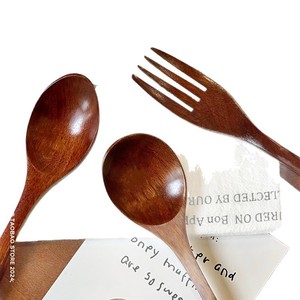 Cuillère en bois de style japonais, cuillère à soupe en bois haut de gamme, cuillère à assaisonnement, cuillère à bouillie, cuillère à soupe, adaptée à un usage domestique - Product Image 4